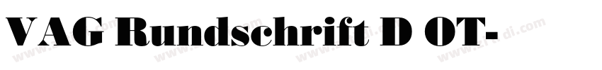 VAG Rundschrift D OT字体转换